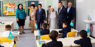 Жаңа мектепте алғашқы қоңырау соғылды