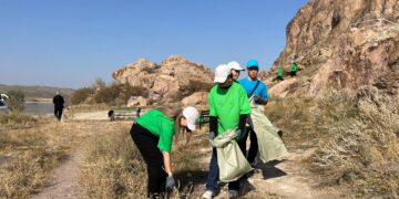 Қонаев тұрғындары туристік нысандарды тазалады