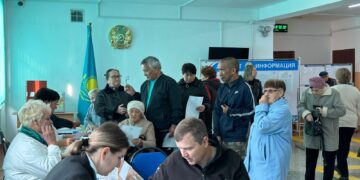 Үлкен ауылының тұрғындары референдумға белсенді қатысуда