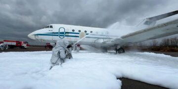 Боралдай аэродромында өрт сөндіру жаттығуы өтті