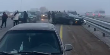 Алматы облысы аумағында ондаған көлік соқтығысып қалды