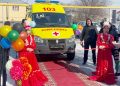 «Жедел жәрдем» көлігін сыйға тартты