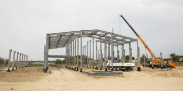 Өрт сөндіру депосы салынуда